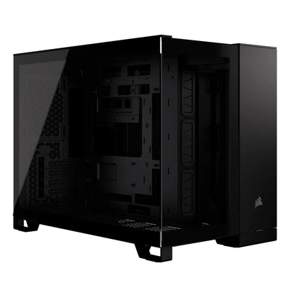 2500D Airflow Black Mid-Tower Dual Chamber PC Case; 2x 3.5'' | 2x 2.5'' Drive Bays; Up to 360mm Radiator compatible