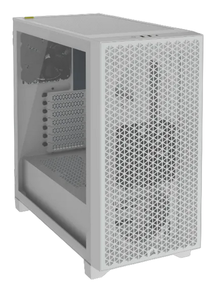 3000D AIRFLOW White Mid-Tower PC Case; 2x 3.5'' | 2x 2.5'' Drive Bays; Up to 360mm Radiator compatible; 2x 120mm fan incl