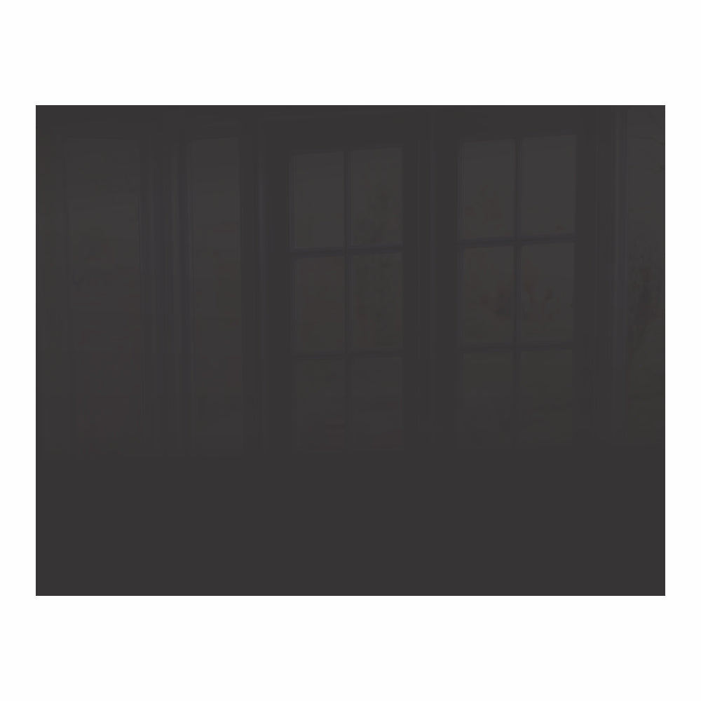 DECORATIVE GLASS WALL TILE 898X700X6MM METALLIC BLACK