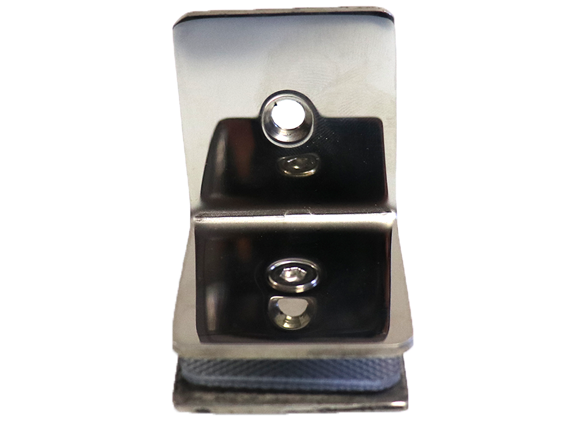 SHOWER PANEL GLASS CLAMP - (MIRROR FINISH)