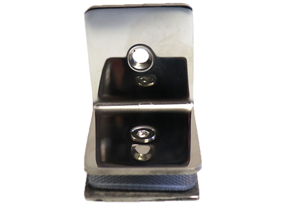 SHOWER PANEL GLASS CLAMP - (MIRROR FINISH)