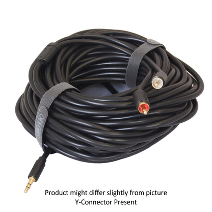 CABLE - AUDIO 3.5MM JACK - TWO MALE RCA 20M