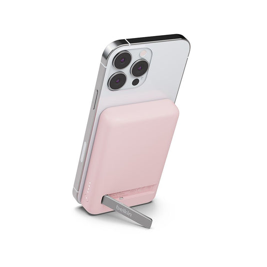 Belkin - BoostCharge Magnetic 5K Wireless PowerBank and Kick Stand, Compatible with iPhone 18,17,16,15,14 Series – Pink