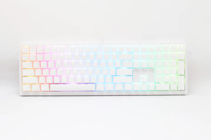 Ducky Keyboard Zero 6108 100% Mechanical Wireless Keyboard; RGB; USB 2.0 / 2.4GHz / BT - White - Cherry MX2A Brown switches.