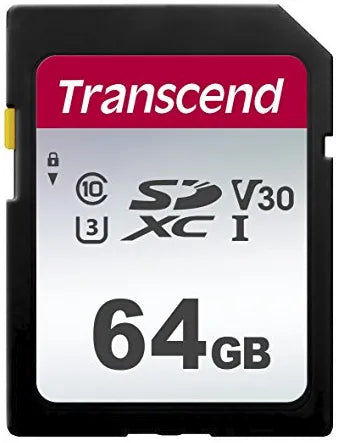 TRANSCEND 300S 64GB UHS-I CLASS 10 U1 V10 SDXC CARD -3D NAND