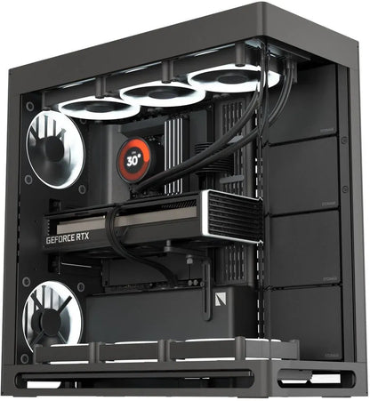 Aerocool HAVN HS 420 Base Edition Black EATX case - Supports up to 11 fans (0 incl) - 4x 3.5'' or 8x 2.5'' - 420mm Radiator.