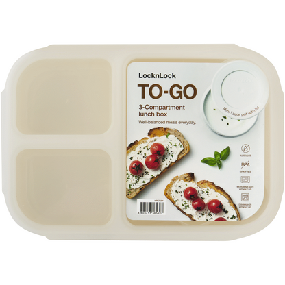 LocknLock To-Go lunch box 980ml white ( Order in Qty of 6)
