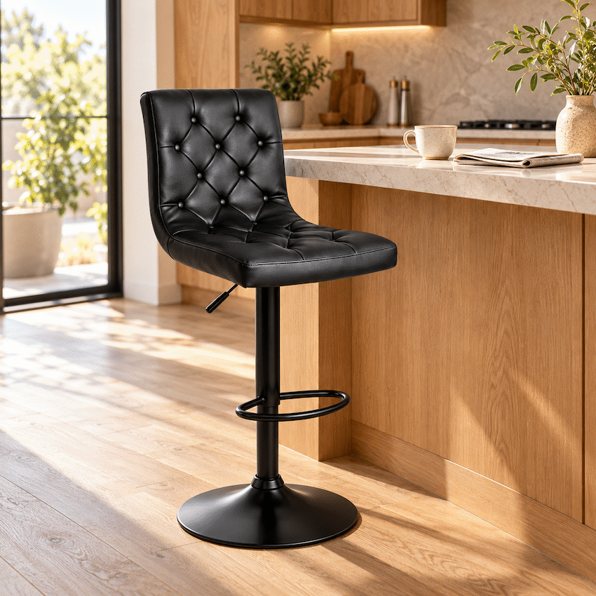 Everfurn Bayer Large Barstool Black
