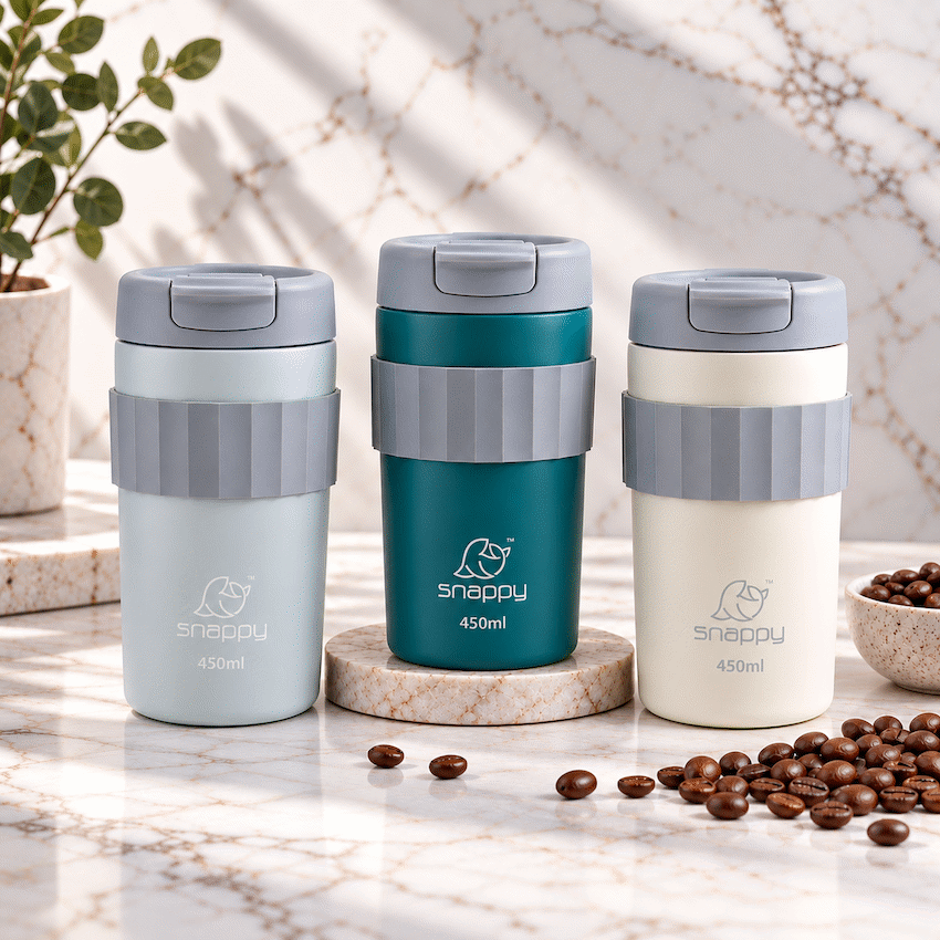 Snappy Grip Thermal Tumbler 450ml Vanilla ( Order in Qty of 6)