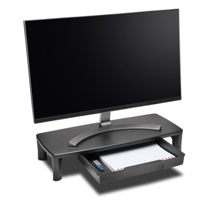 Kensington - Smartfit - Monitor Stand with Drawer up to 30" Monitors - Black