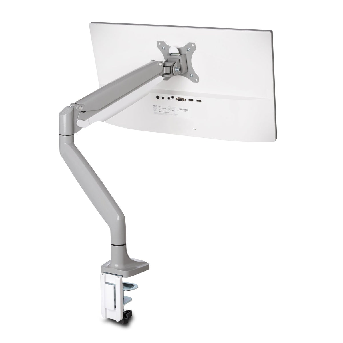 Kensington - Desk/Table Arm SmartFit One -Touch Height Adjustable Single Monitor Arm - White