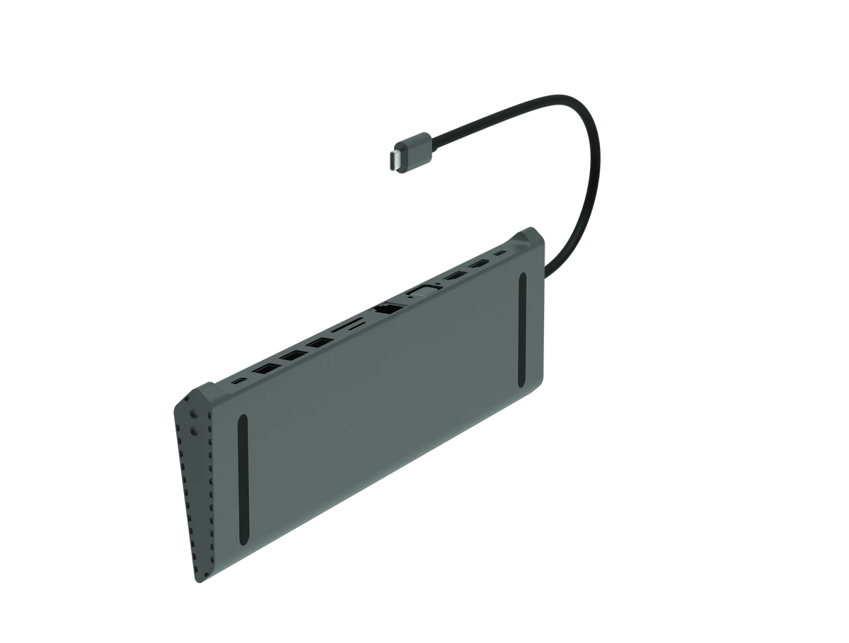 RCT 13-in-1 USB type C dock with 1 HDMI | 1 DP | 1 VGA | 3 USB 3.0 | 1 RJ45 | PD | 3.5mm audio & mic and SD/TF3.0 reader