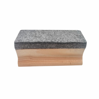 DUSTER WOOD CHALK BOARD 95*35MM Carded GREY