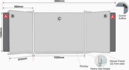 EDUCATIONAL BOARD SIDE PANEL 1220*1220 NON-MAG CHALK SQUARES