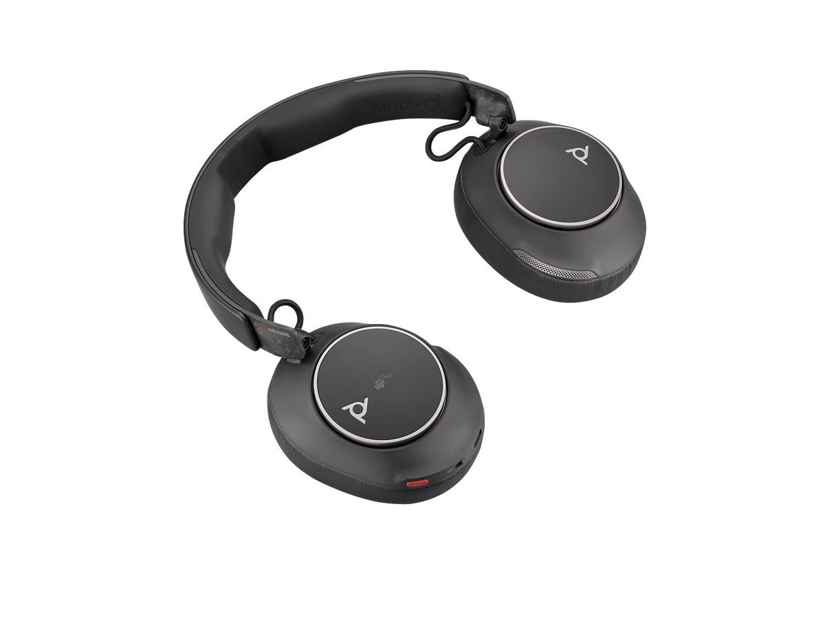 Poly Voyager Surround 85 UC Microsoft Teams Certified USB-C Headset +USB-C/A Adapter +Charging Stand