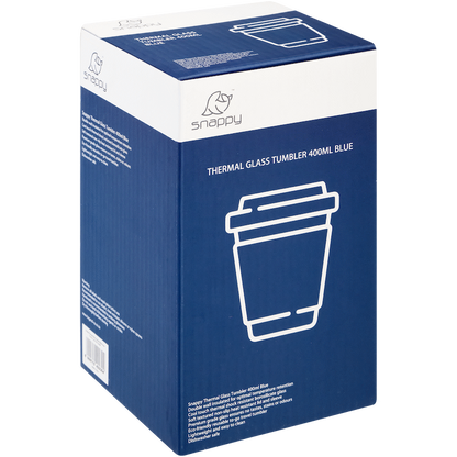 Snappy Thermal Glass Tumbler 400ml Blue ( Order in Qty of 6)