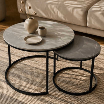 Everfurn Nile Nesting Coffee Table - Greyish