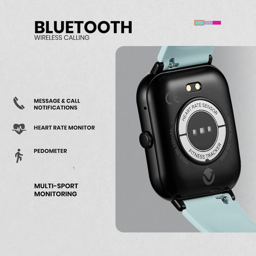 Volkano Chroma Series Smartwatch with Teal Strap