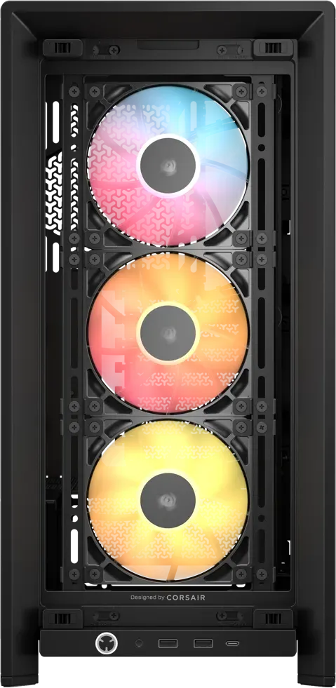 FRAME 4000D RS ARGB Black Mid-Tower PC Case; 2x 3.5'' | 2x 2.5'' Drive Bays; Up to 360mm Radiator; 3x RS ARGB PWM Fans;
