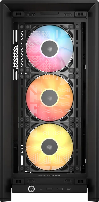 FRAME 4000D RS ARGB Black Mid-Tower PC Case; 2x 3.5'' | 2x 2.5'' Drive Bays; Up to 360mm Radiator; 3x RS ARGB PWM Fans;