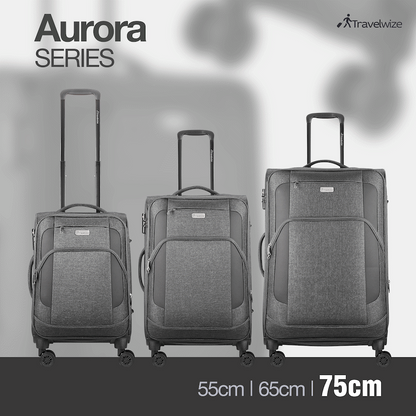 Travelwize Aurora 75cm 4-Wheel Spinner Trolley Case - Grey Melange