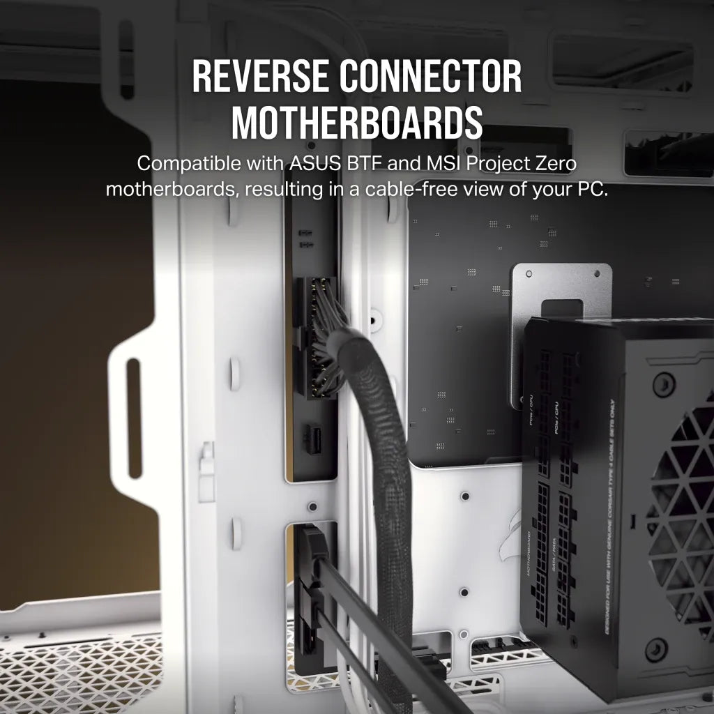 2500D Airflow Black Mid-Tower Dual Chamber PC Case; 2x 3.5'' | 2x 2.5'' Drive Bays; Up to 360mm Radiator compatible