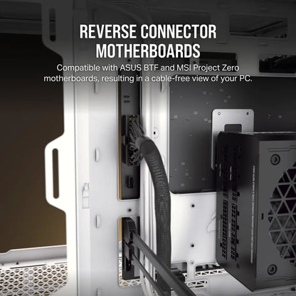2500D Airflow Black Mid-Tower Dual Chamber PC Case; 2x 3.5'' | 2x 2.5'' Drive Bays; Up to 360mm Radiator compatible
