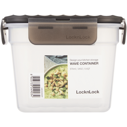 LocknLock Wave container 570ml grey ( Order in Qty of 8)