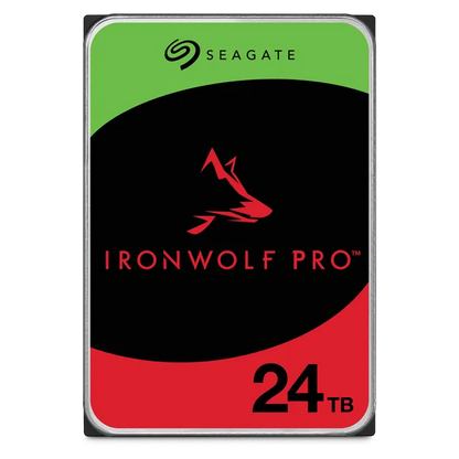Seagate Ironwolf Pro ST24000NT002 24TB 3.5'' HDD NAS Drives 7200 RPM; SATA 6GB/s Interface; 256MB Cache;550TB/Year; Unlimited Ba