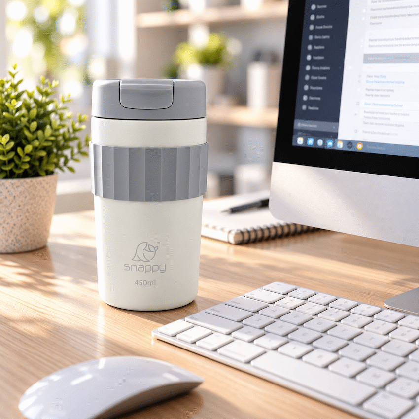 Snappy Grip Thermal Tumbler 450ml Vanilla ( Order in Qty of 6)