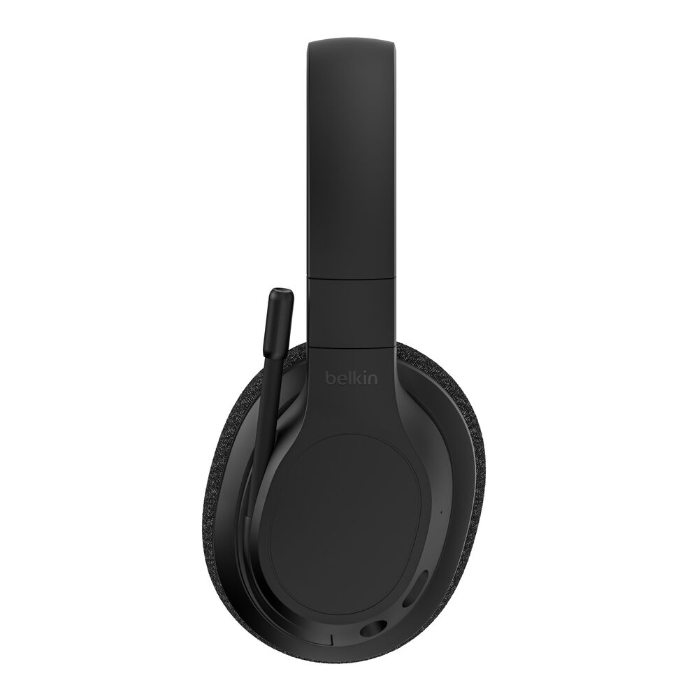 Belkin - SoundForm Adapt - Over Ear Wireless Bluetooth HeadSet with Microphone and Boom Arm - Black