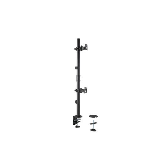 Kensington - Desk/Table : Vertical Stacking Dual Arm - Black
