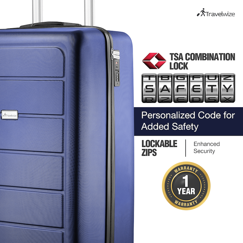 Travelwize Maple ABS 65cm 4-Wheel Spinner Luggage - Navy