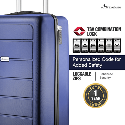 Travelwize Maple ABS 65cm 4-Wheel Spinner Luggage - Navy