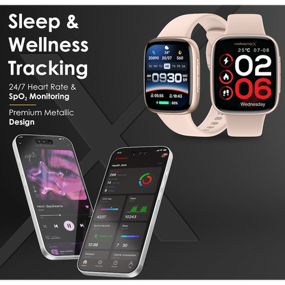 VolkanoX Solaris Series Fitness Smartwatch - Gold