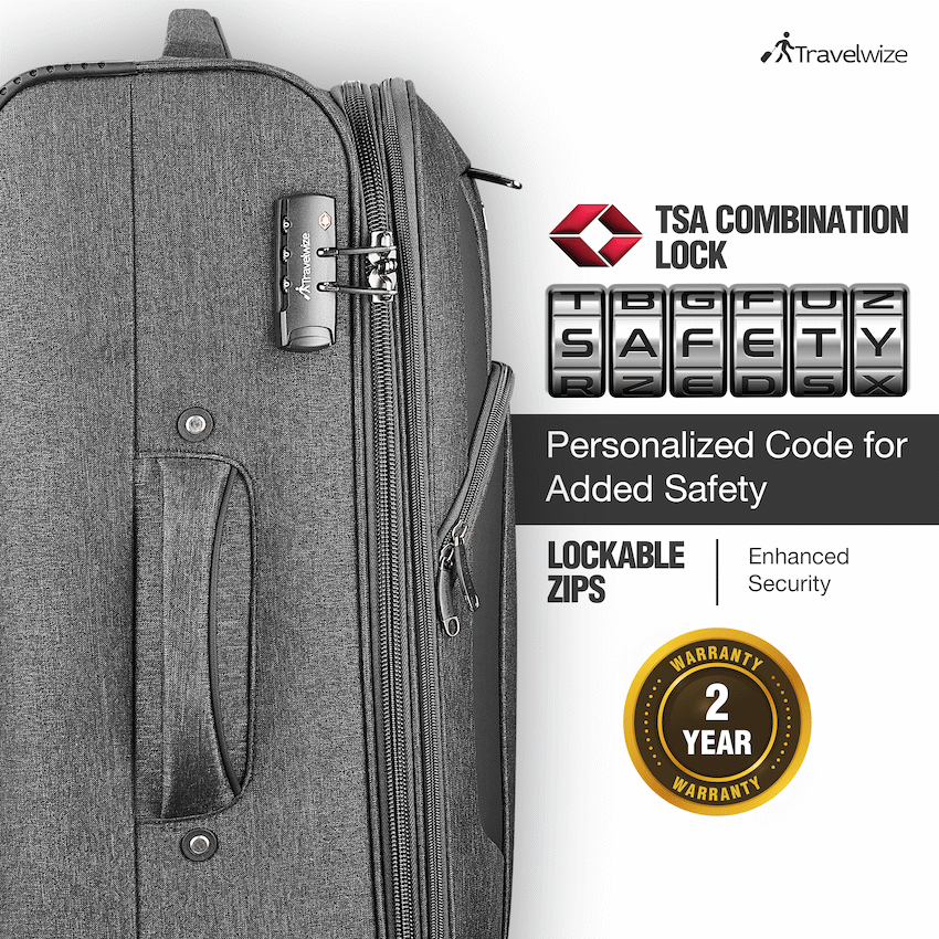 Travelwize Aurora 75cm 4-Wheel Spinner Trolley Case - Grey Melange