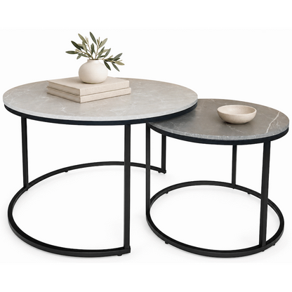 Everfurn Nile Nesting Coffee Table - Greyish