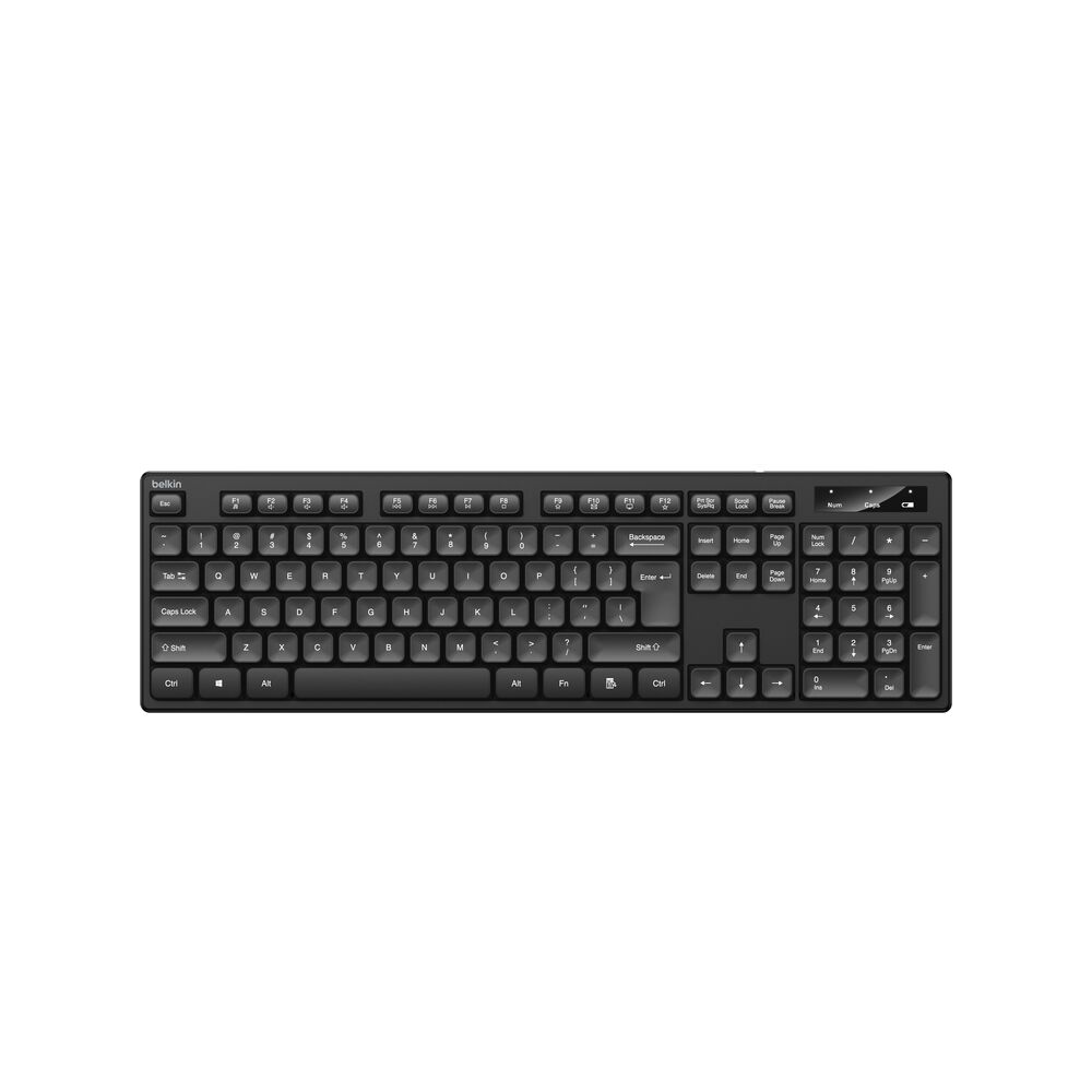 Belkin - Wireless Keyboard and Mouse Combo - Black