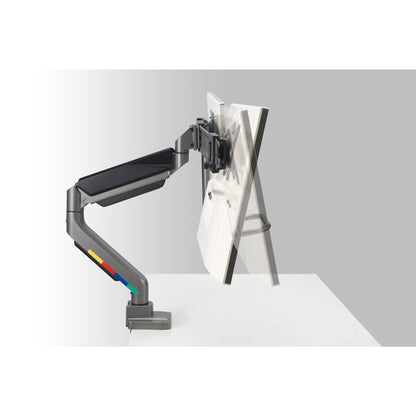 Kensington - Desk/Table SmartFit with CrossBar and Handle Dual Monitor Arm - Black
