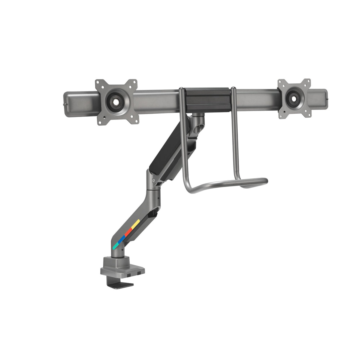 Kensington - Desk/Table SmartFit with CrossBar and Handle Dual Monitor Arm - Black