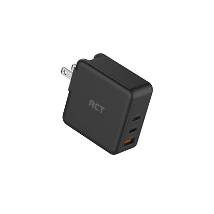 RCT 65W GaN Fast Charging Travel Kit | Travel Adapter + (EU+UK+SA) Plug & Fast Charging Cable | 1 year carry-in warranty