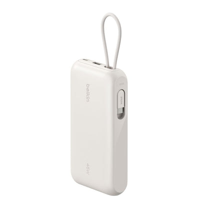 Belkin - UltraCharge 20 000 mAh 45 Watt, Battery Pack with Integrated Cable and Digital Display, Fast Charging USB-C Portable Charger for iPhone, iPad, Galaxy, Pixel, MacBook Air & More - Sand