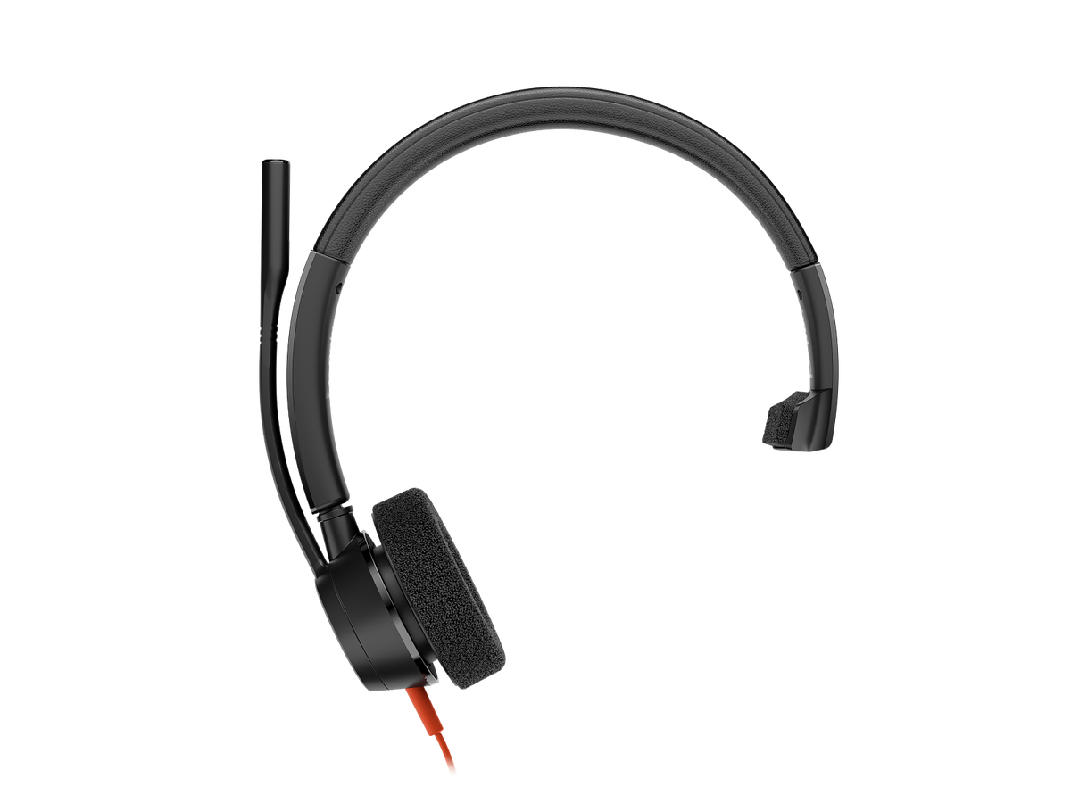 Poly Blackwire 3315 Monaural USB-C Headset +3.5mm Plug +USB-C/A Adapter