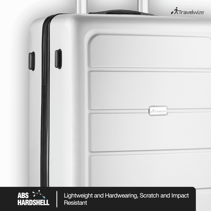 Travelwize Maple ABS 75cm 4-Wheel Spinner Luggage - Silver