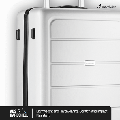 Travelwize Maple ABS 75cm 4-Wheel Spinner Luggage - Silver