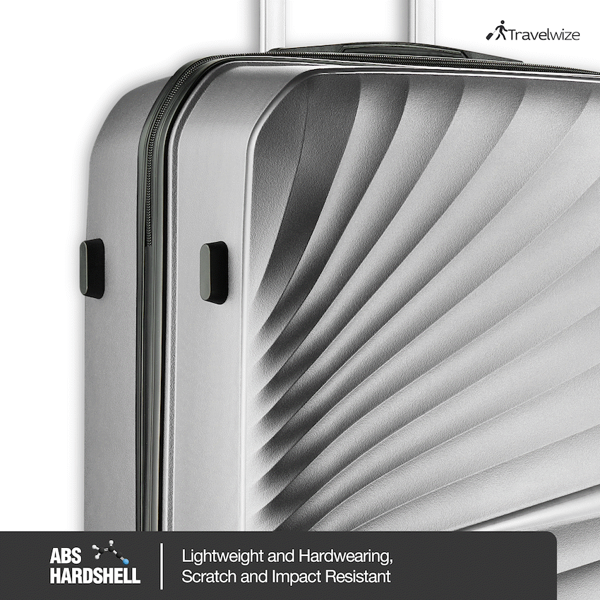 Travelwize Quartz PP 66cm 4-Wheel Spinner Luggage - Silver