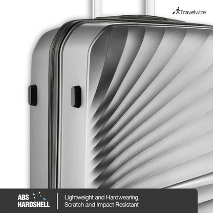 Travelwize Quartz PP 66cm 4-Wheel Spinner Luggage - Silver