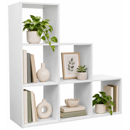 Everfurn Hexagon Bookshelf, High Pressure Laminate
