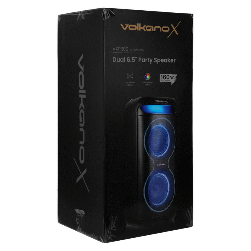 VolkanoX VXP200 Dual 6.5" Party Speaker - Black