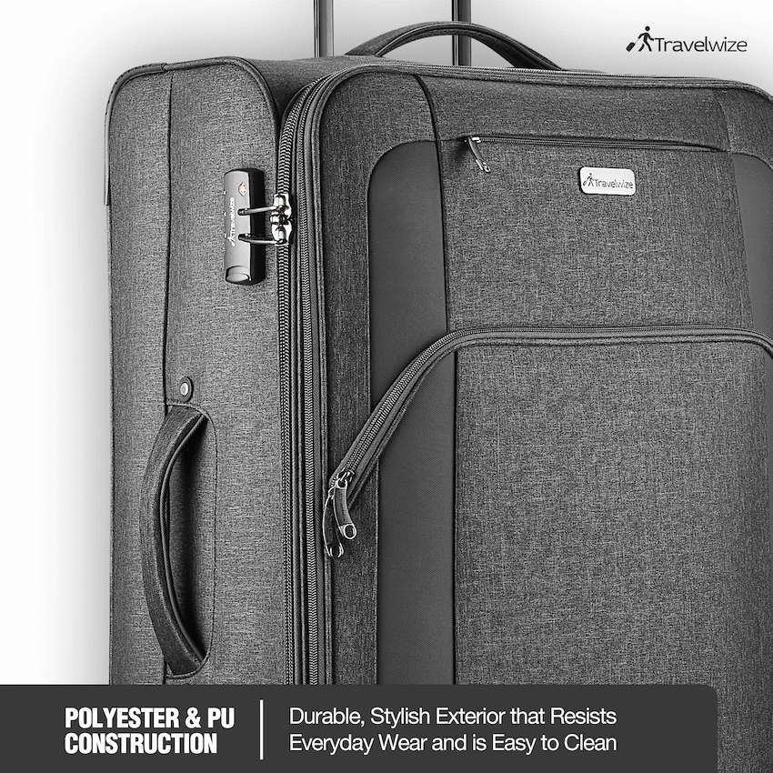 Travelwize Aurora 75cm 4-Wheel Spinner Trolley Case - Grey Melange